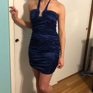 navy formal dress (size M but can fit XS/S)